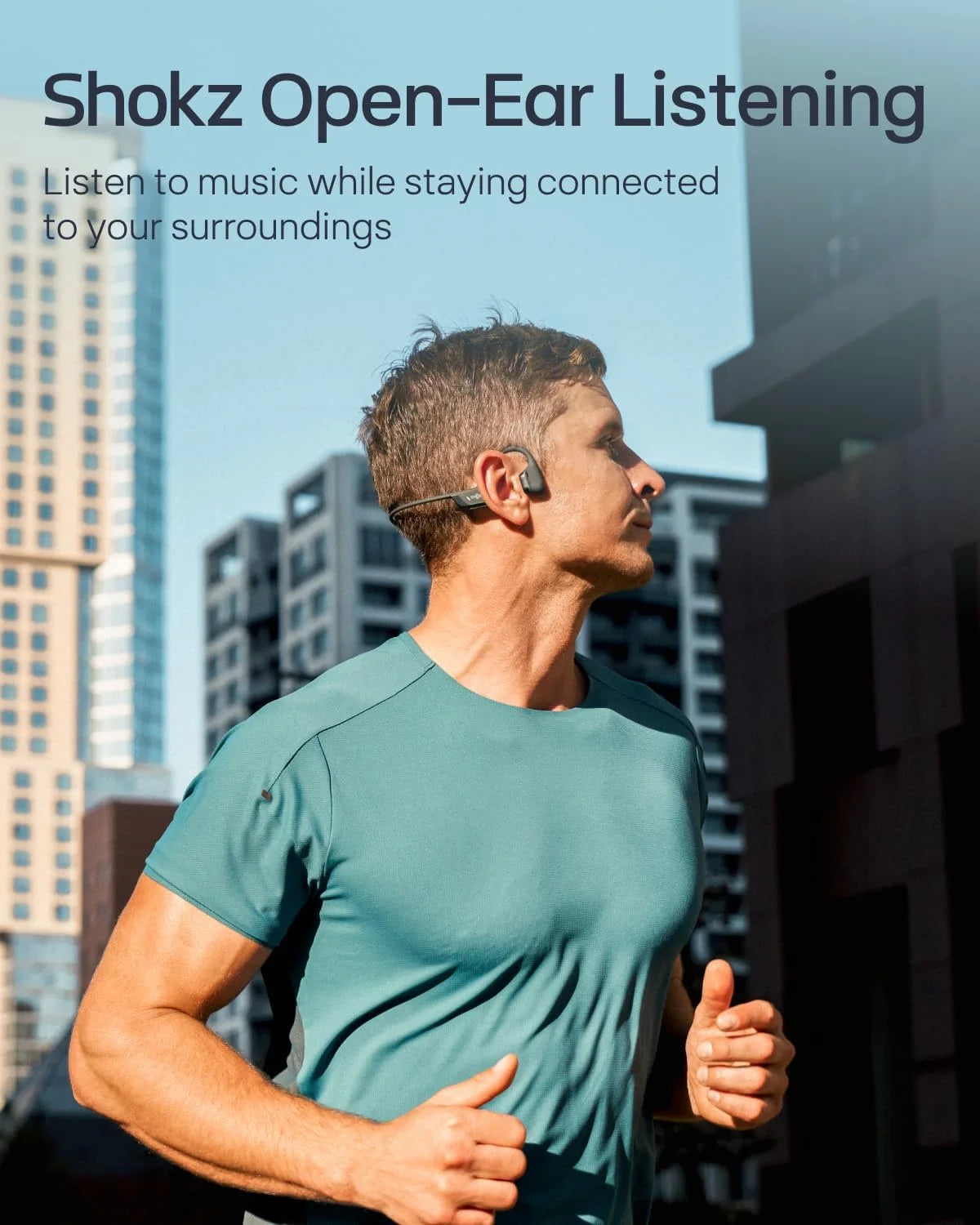 SHOKZ OpenRun Pro 2 Bone Conduction Bluetooth Sport Headphones, Silver