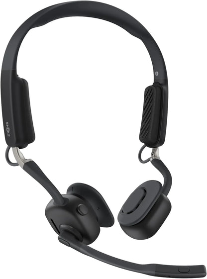 SHOKZ OpenMeet Open-Ear Bluetooth Headset, Noise-Canceling Mic+Mute Button