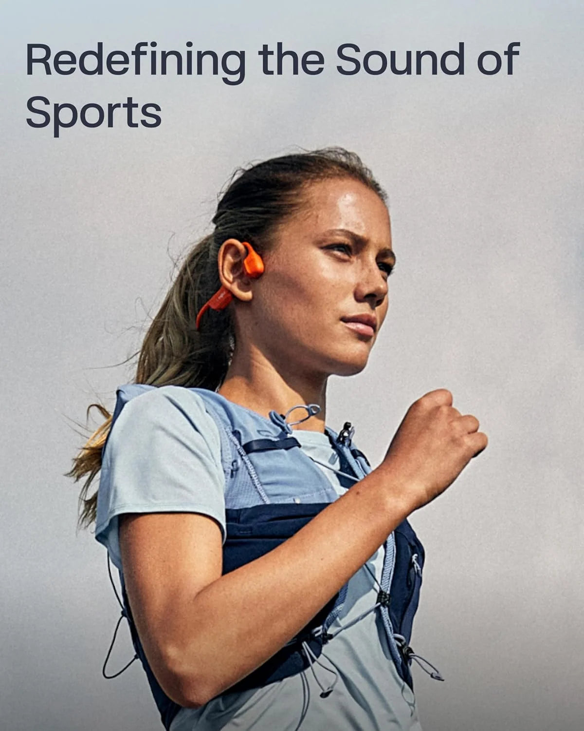SHOKZ OpenRun Pro 2 Bone Conduction Bluetooth Sport Headphones, Silver