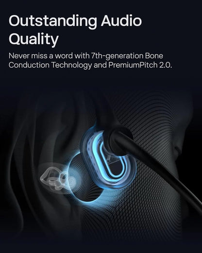 SHOKZ OpenComm2 UC Open-Ear Headset, USB-A Dongle, Noise-Canceling Mic