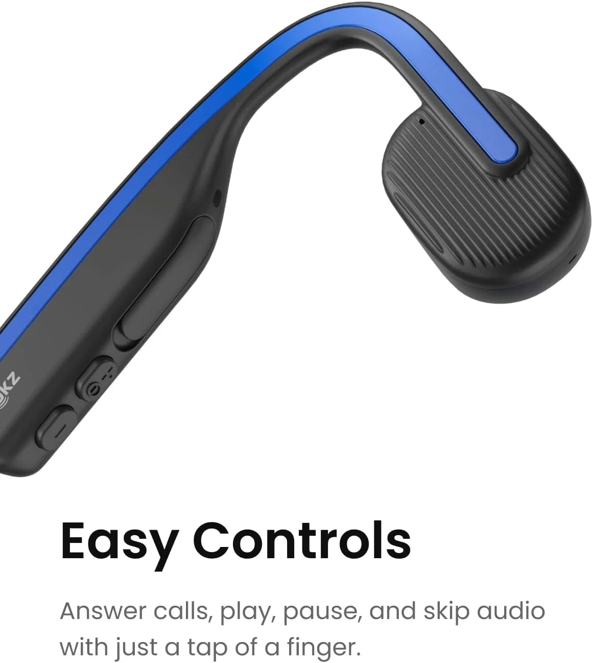 SHOKZ OpenMove - Open-Ear Bluetooth Sport Headphones - Bone Conduction Wireless Earphones - Sweatproof for Running and Workouts, with Sticker Pack (Grey)