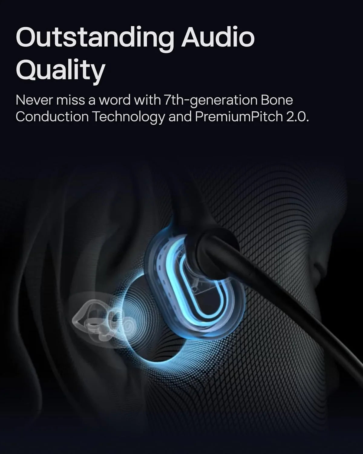 SHOKZ OpenComm2 UC Open-Ear Headset, USB-A Dongle, Noise-Canceling Mic