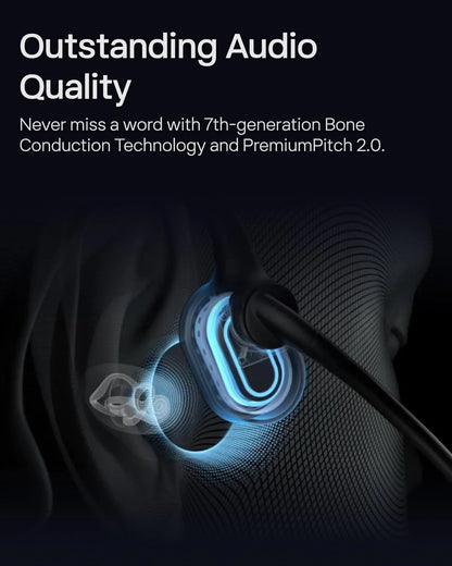 SHOKZ OpenComm2 UC Open-Ear Headset, USB-A Dongle, Noise-Canceling Mic