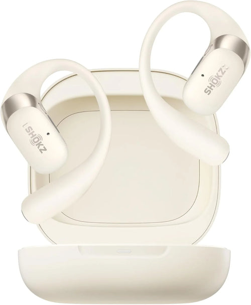 SHOKZ OpenFit 2 Open-Ear Earhook Bluetooth Earbuds, White,48H Playtime