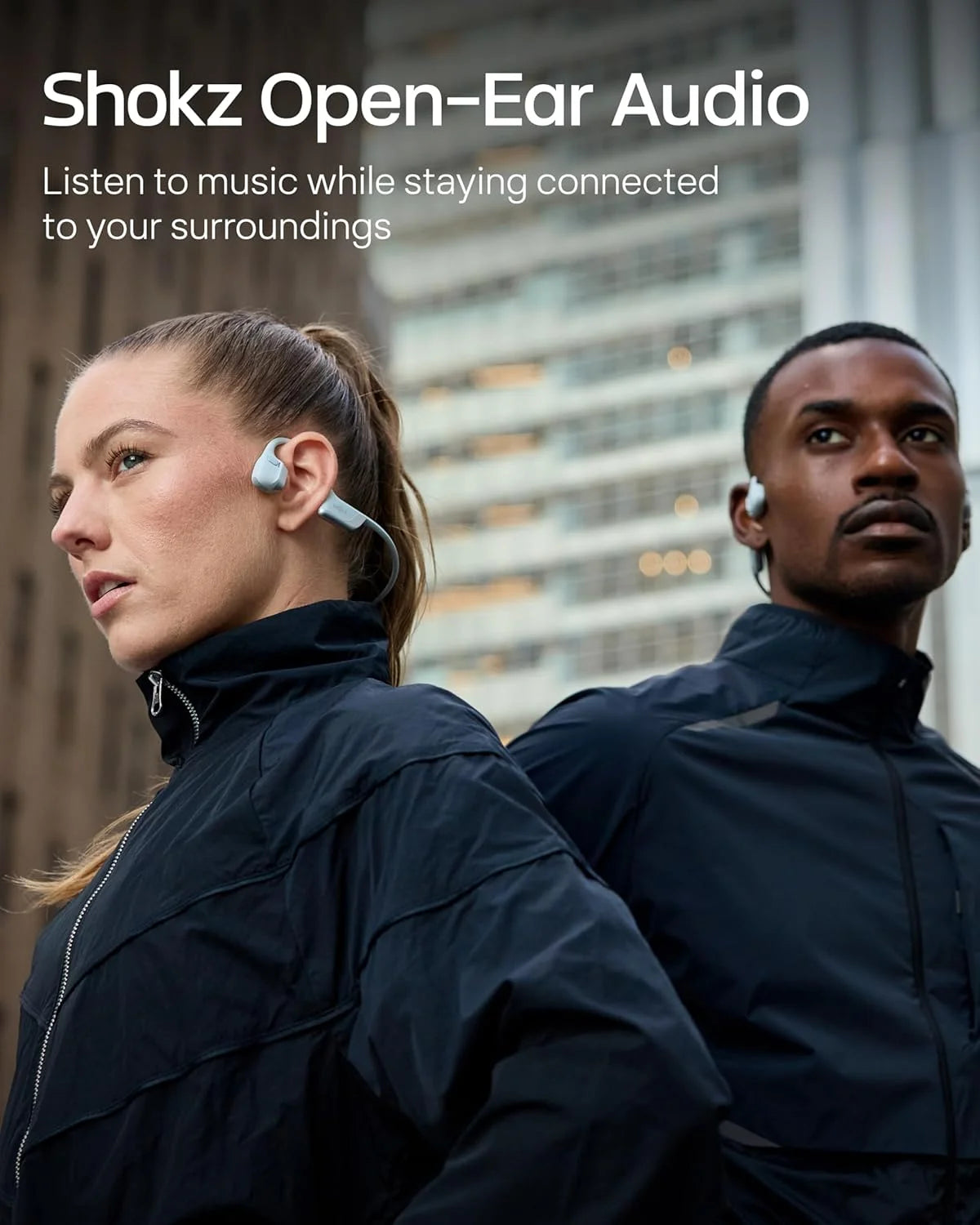 SHOKZ OpenRun Pro 2 Bone Conduction Bluetooth Sport Headphones, Silver