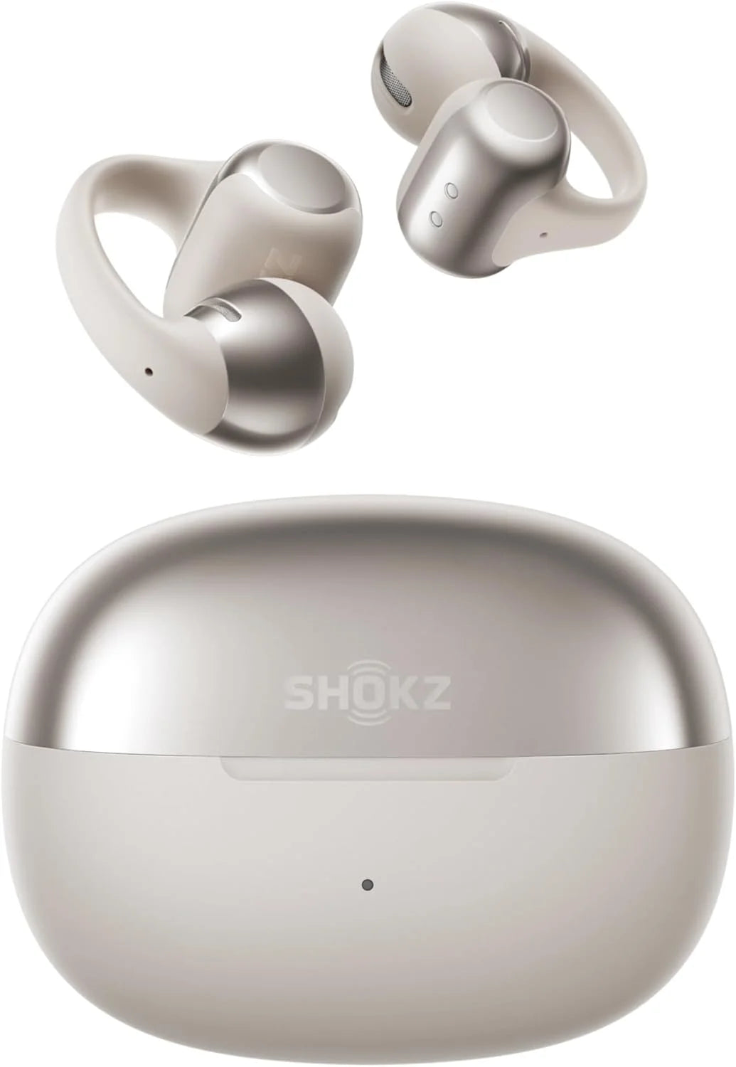SHOKZ OpenDots ONE-Open-Ear Headphones, Clip-On Earbuds-Wireless Bluetooth Earbuds with Microphone-Secure, Lightweight, Comfort-Premium Dolby Audio-Water Resistant-Fast Charging (Renewed)