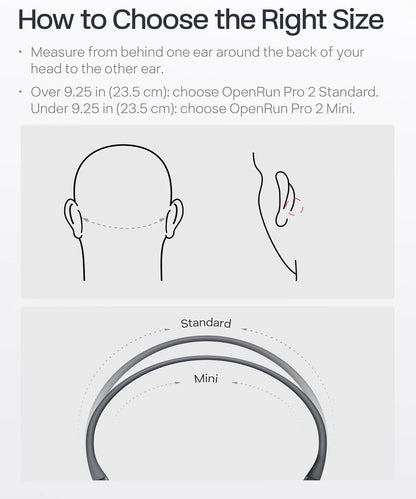 SHOKZ OpenRun Pro 2 Bone Conduction Bluetooth Sport Headphones, Silver