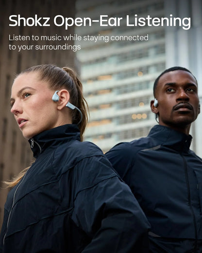 SHOKZ OpenRun Pro 2 Bone Conduction Bluetooth Sport Headphones, Silver