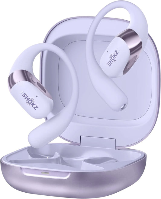 SHOKZ New OpenFit 2+ Open-Ear Headphones,Dolby Audio Enabled,Comfortable Earbuds with Soft Ear Hooks,48H Playtime,IP55 Water-Resistant,USB-C Fast Charging,Wireless Charging (Renewed)